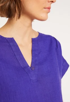 Montagut T-Shirts Et Débardeurs-Blouse en lin - Virginie 17-Violet
