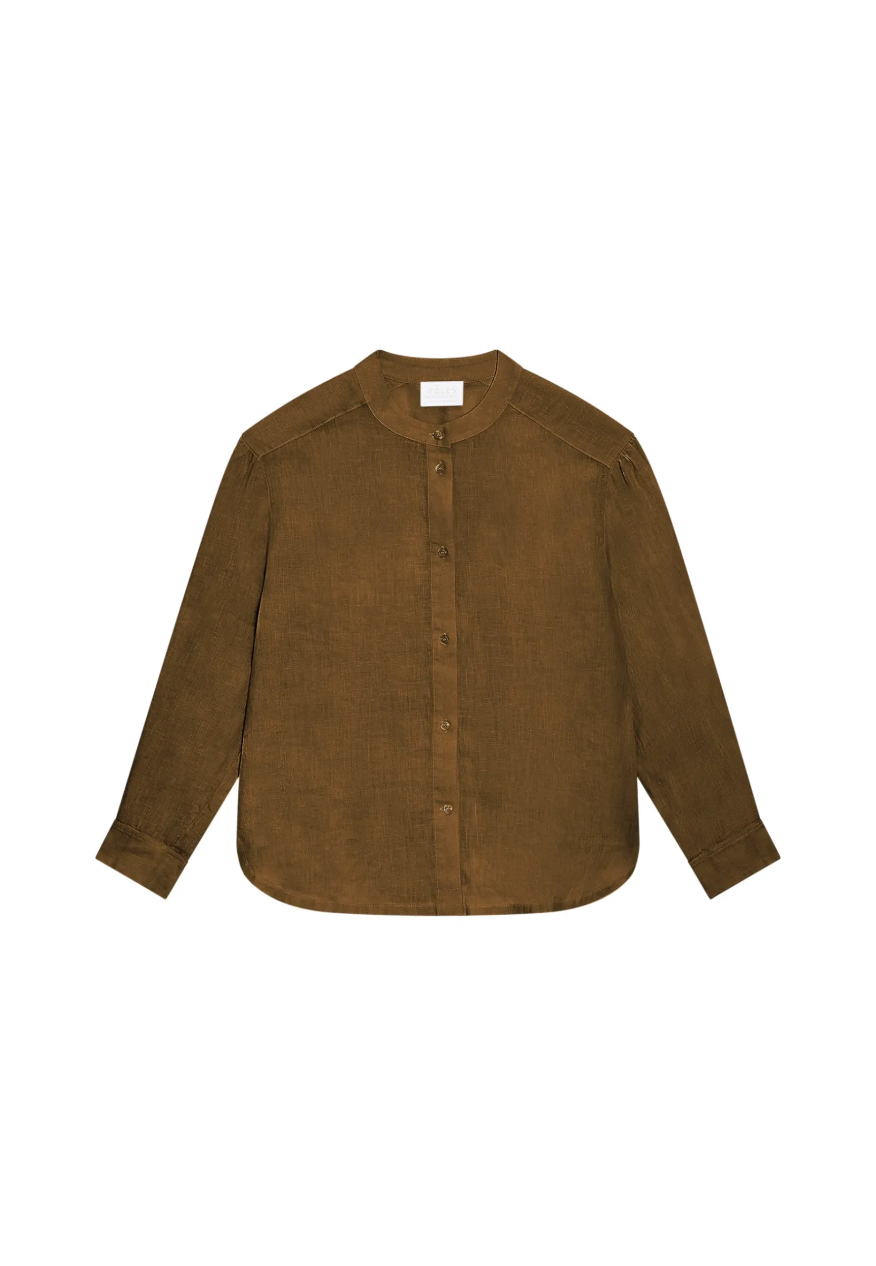 Montagut T-Shirts Et Débardeurs-Blouse en lin col tunisien - Vania 83-Kaki