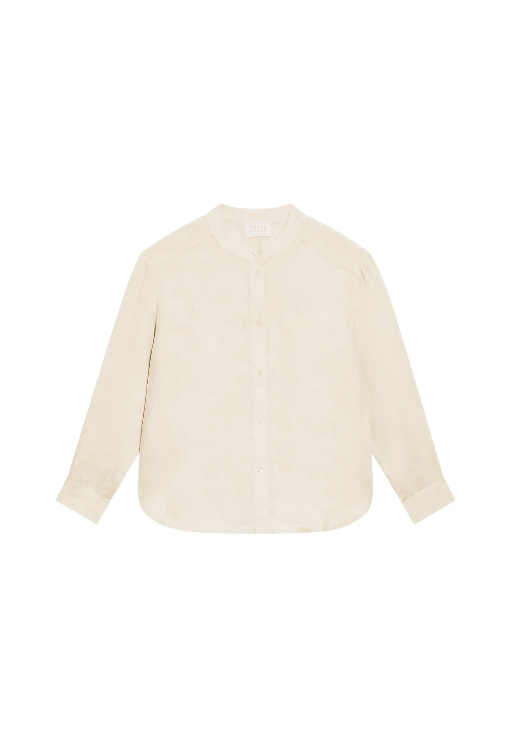 Montagut T-Shirts Et Débardeurs-Blouse en lin col tunisien - Vania 12-Beige clair