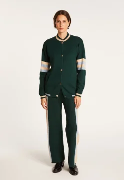 Montagut Vestes Et Cardigans-Bombers en coton cachemire - Perline 21-Vert foncé