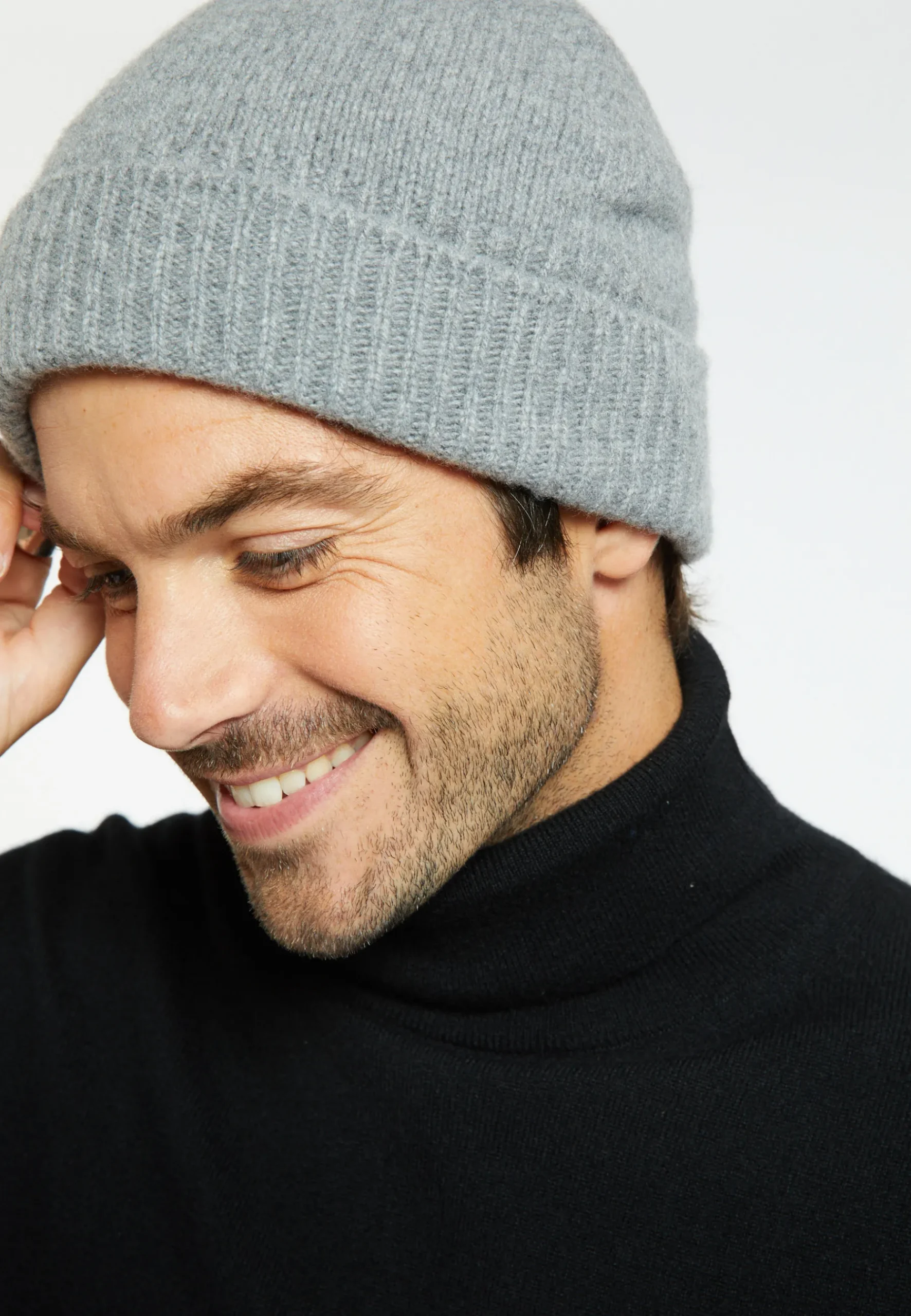 Montagut Accessoires-Bonnet unisexe cachemire et laine - Gad 09-Gris moyen