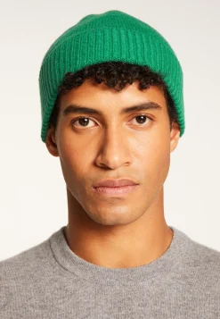Montagut Accessoires-Bonnet unisexe en cachemire - Lolla 22-Vert moyen
