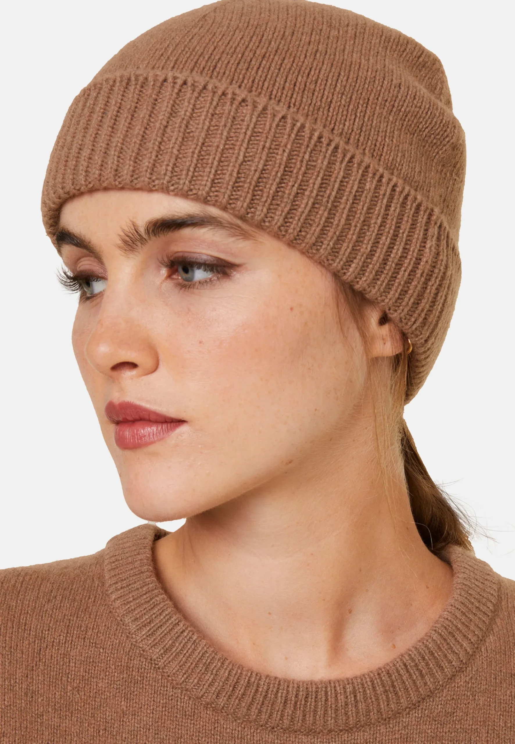 Montagut Accessoires-Bonnet unisexe en cachemire mélangé - Gad 88-Camel