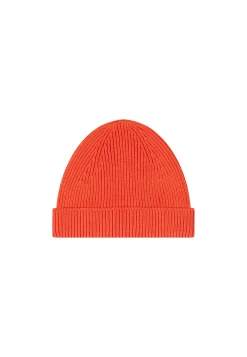 Montagut Accessoires-Bonnet unisexe en laine côtelé - Gato 15-Orange