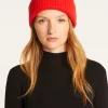 Montagut Accessoires-Bonnet unisexe en laine mérinos - Line 52-Rouge