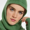 Montagut Accessoires-Cagoule unisexe cachemire et laine - Gala 22-Vert moyen