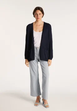 Montagut Vestes Et Cardigans-Cardigan à poches en grosse maille - Baryton 05-Bleu marine