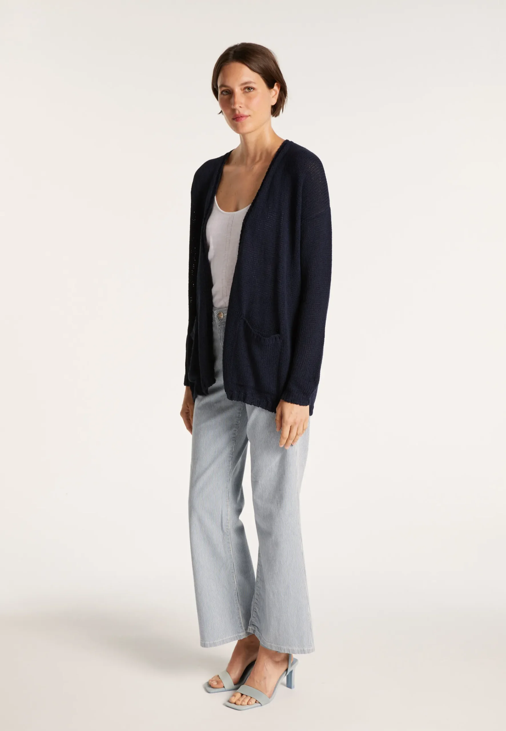 Montagut Vestes Et Cardigans-Cardigan à poches en grosse maille - Baryton 05-Bleu marine