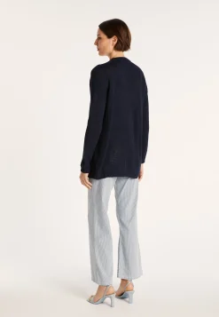 Montagut Vestes Et Cardigans-Cardigan à poches en grosse maille - Baryton 05-Bleu marine