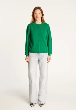 Montagut Vestes Et Cardigans-Cardigan boutonné en cachemire - Aura 22-Vert moyen