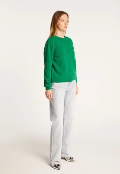 Montagut Vestes Et Cardigans-Cardigan boutonné en cachemire - Aura 22-Vert moyen