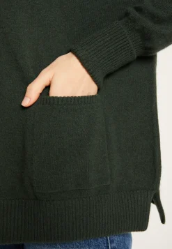 Montagut Vestes Et Cardigans-Cardigan col V boutonné à poches en cachemire - Achilla 83-Kaki