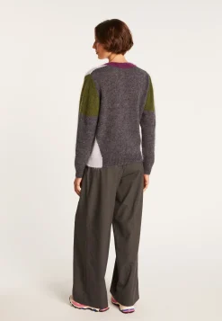 Montagut Vestes Et Cardigans-Cardigan col V en mohair - Floria 10-Gris foncé