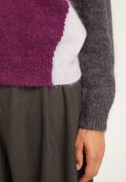 Montagut Vestes Et Cardigans-Cardigan col V en mohair - Floria 10-Gris foncé