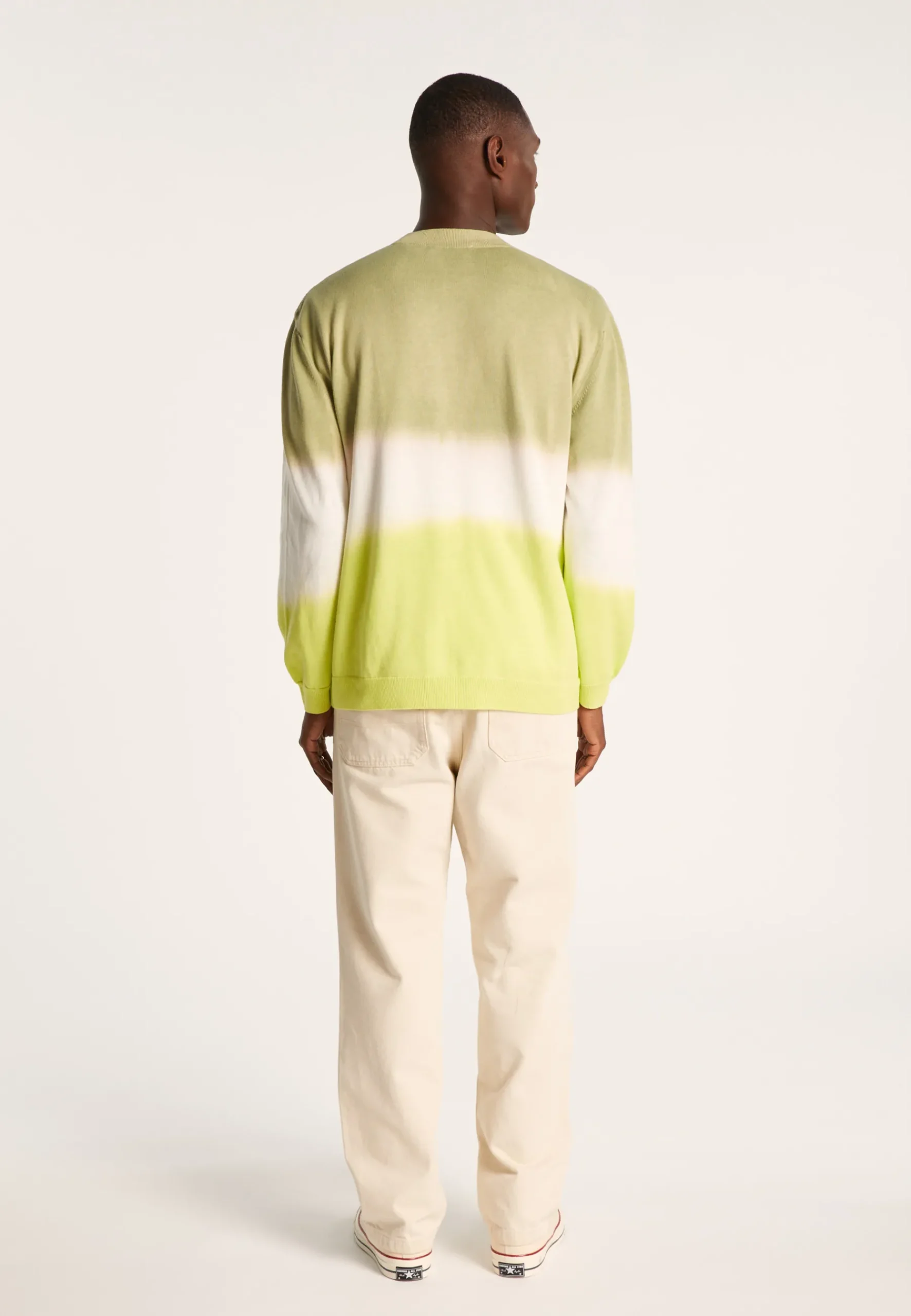 Montagut Vestes Et Cardigans-Cardigan dip dye coton et lin - Irmin 90-Vert anis