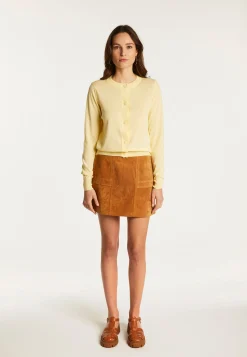 Montagut Vestes Et Cardigans-Cardigan en coton - Dana 08-Jaune