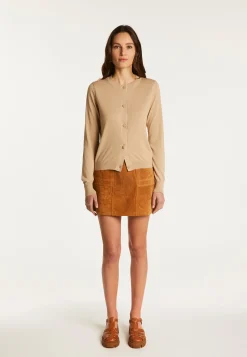Montagut Vestes Et Cardigans-Cardigan en coton - Dana 13-Beige moyen