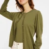 Montagut Vestes Et Cardigans-Cardigan en coton - Manel 83-Kaki