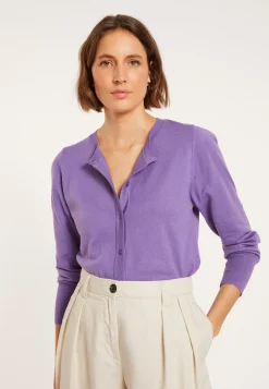 Montagut Vestes Et Cardigans-Cardigan en coton - Manel 17-Violet