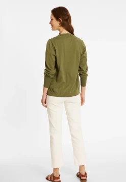 Montagut Vestes Et Cardigans-Cardigan en coton - Manel 83-Kaki