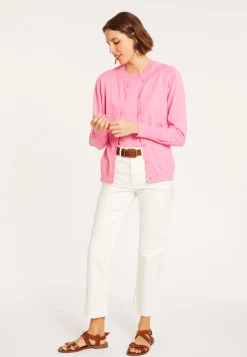 Montagut Vestes Et Cardigans-Cardigan en coton - Manel 24-Rose clair