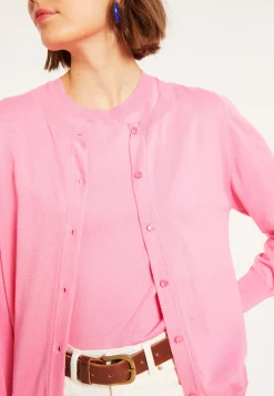 Montagut Vestes Et Cardigans-Cardigan en coton - Manel 24-Rose clair