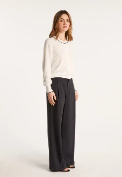 Montagut Vestes Et Cardigans-Cardigan en coton bio - Lanaelle 82-Ecru