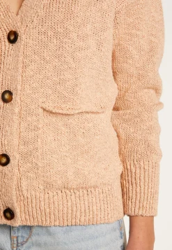 Montagut Vestes Et Cardigans-Cardigan en coton et lin - Naïs 24-Rose clair