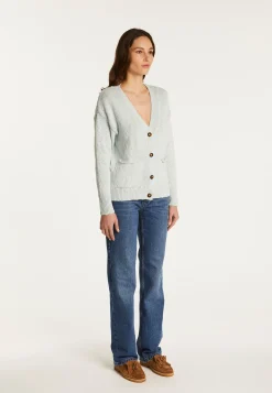 Montagut Vestes Et Cardigans-Cardigan en coton et lin - Naïs 77-Bleu ciel