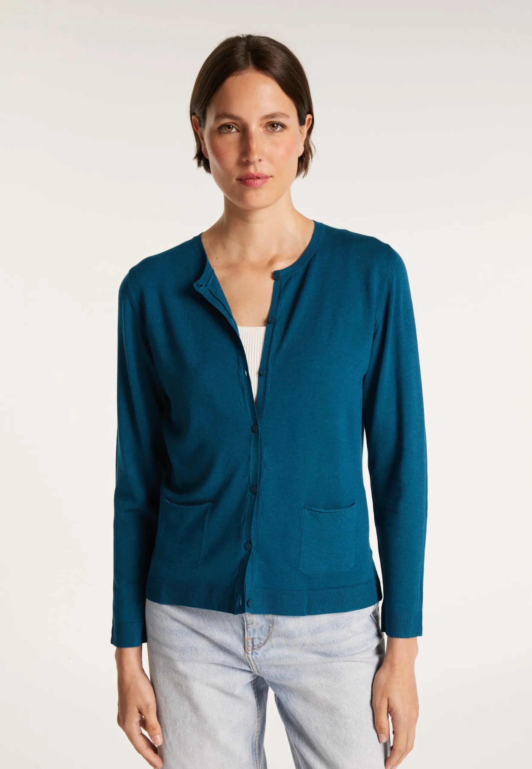 Montagut Vestes Et Cardigans-Cardigan en laine et viscose - Athènes 03-Bleu foncé