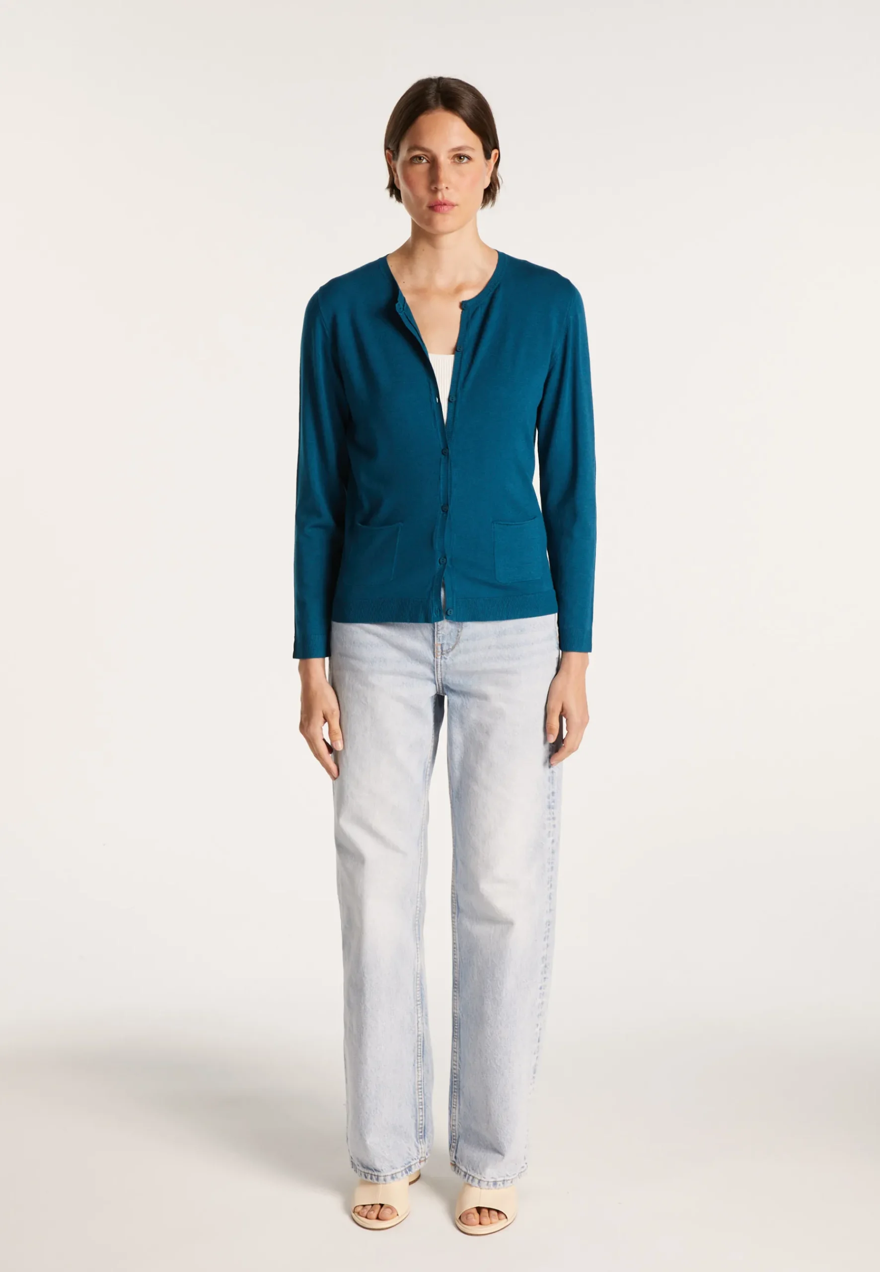 Montagut Vestes Et Cardigans-Cardigan en laine et viscose - Athènes 03-Bleu foncé