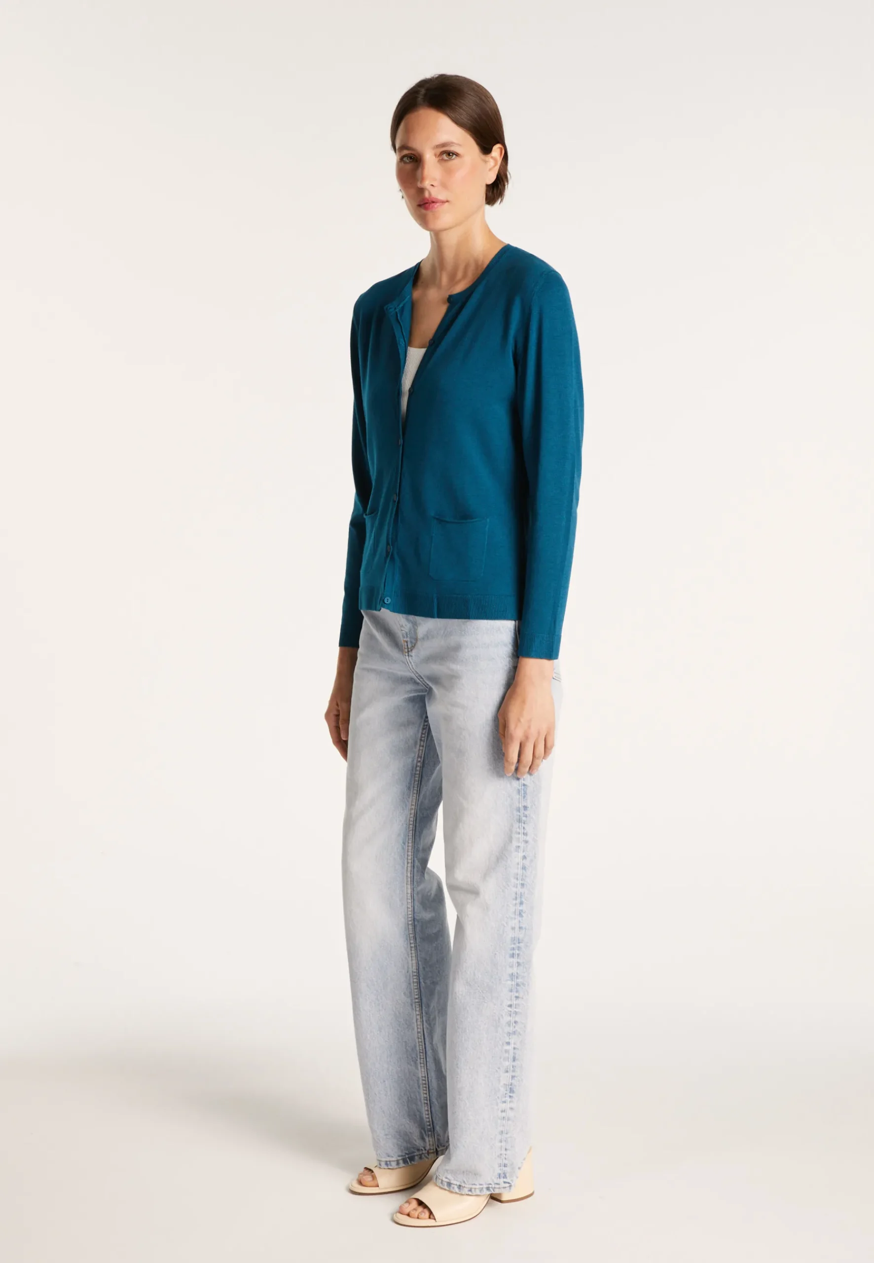 Montagut Vestes Et Cardigans-Cardigan en laine et viscose - Athènes 03-Bleu foncé