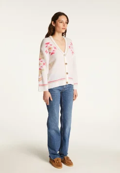 Montagut Vestes Et Cardigans-Cardigan en laine mélangée - Franckie 91-Fuchsia