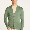 Montagut Vestes Et Cardigans-Cardigan en laine mérinos - Eugéne 83-Kaki