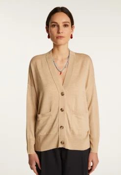 Montagut Vestes Et Cardigans-Cardigan en laine mérinos - Ariella 13-Beige moyen