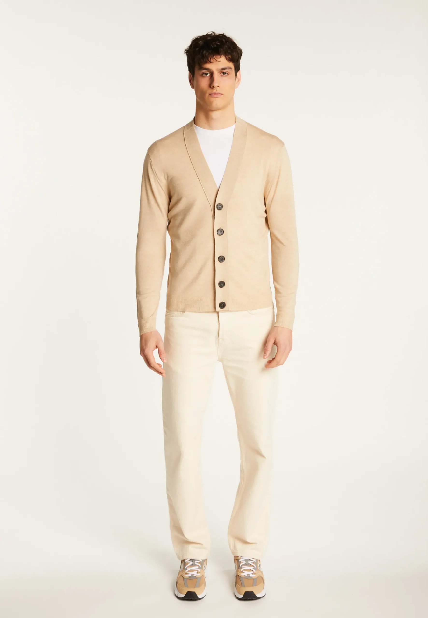 Montagut Vestes Et Cardigans-Cardigan en laine mérinos - Eugéne 12-Beige clair