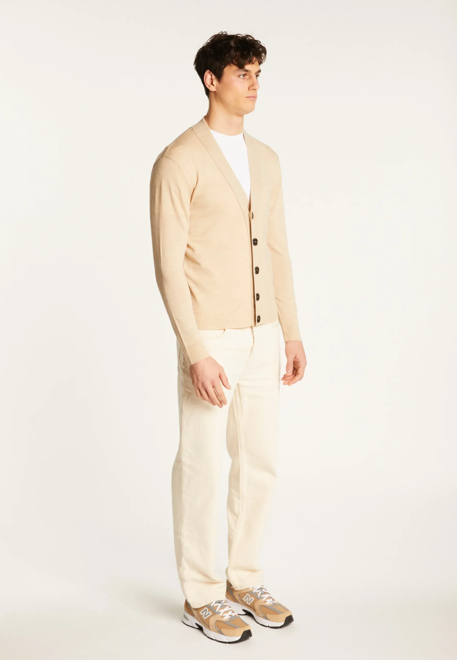 Montagut Vestes Et Cardigans-Cardigan en laine mérinos - Eugéne 12-Beige clair