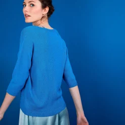 Montagut Vestes Et Cardigans-Cardigan femme en viscose crepe - Boubou 49-Turquoise
