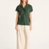 Montagut Chemisiers Et Polos-Chemise à motifs en Fil Lumière - Léontine 21-Vert foncé