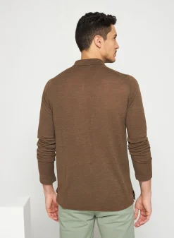 Montagut Chemises-Chemise boutonnée en lin flammé - Randy 83-Kaki