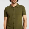 Montagut Chemises-Chemise en coton brossé - Dominique 83-Kaki