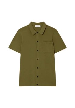 Montagut Chemises-Chemise en coton brossé - Dominique 83-Kaki