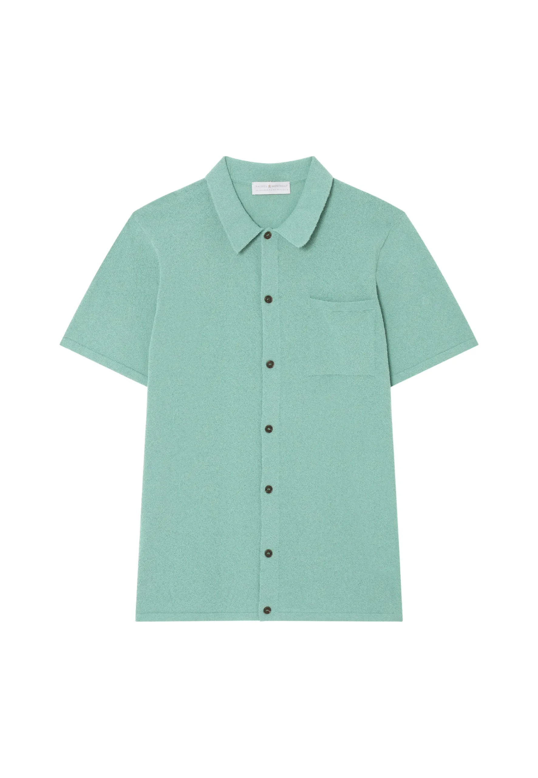 Montagut Chemises-Chemise en coton brossé - Dominique 94-Vert amande