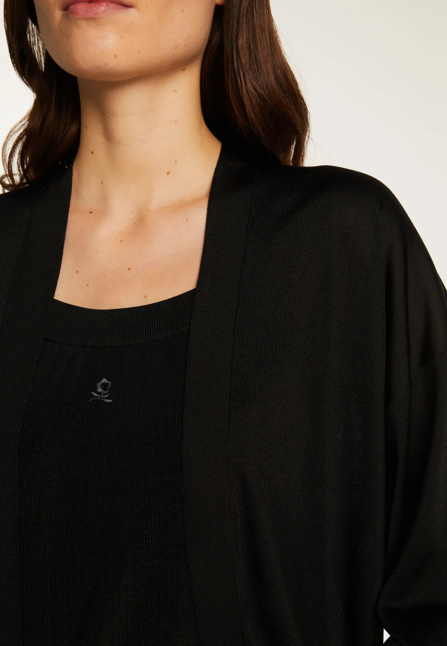 Montagut Chemisiers Et Polos-Chemise en fil lumière - Doria 01-Noir