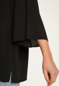 Montagut Chemisiers Et Polos-Chemise en fil lumière - Doria 01-Noir