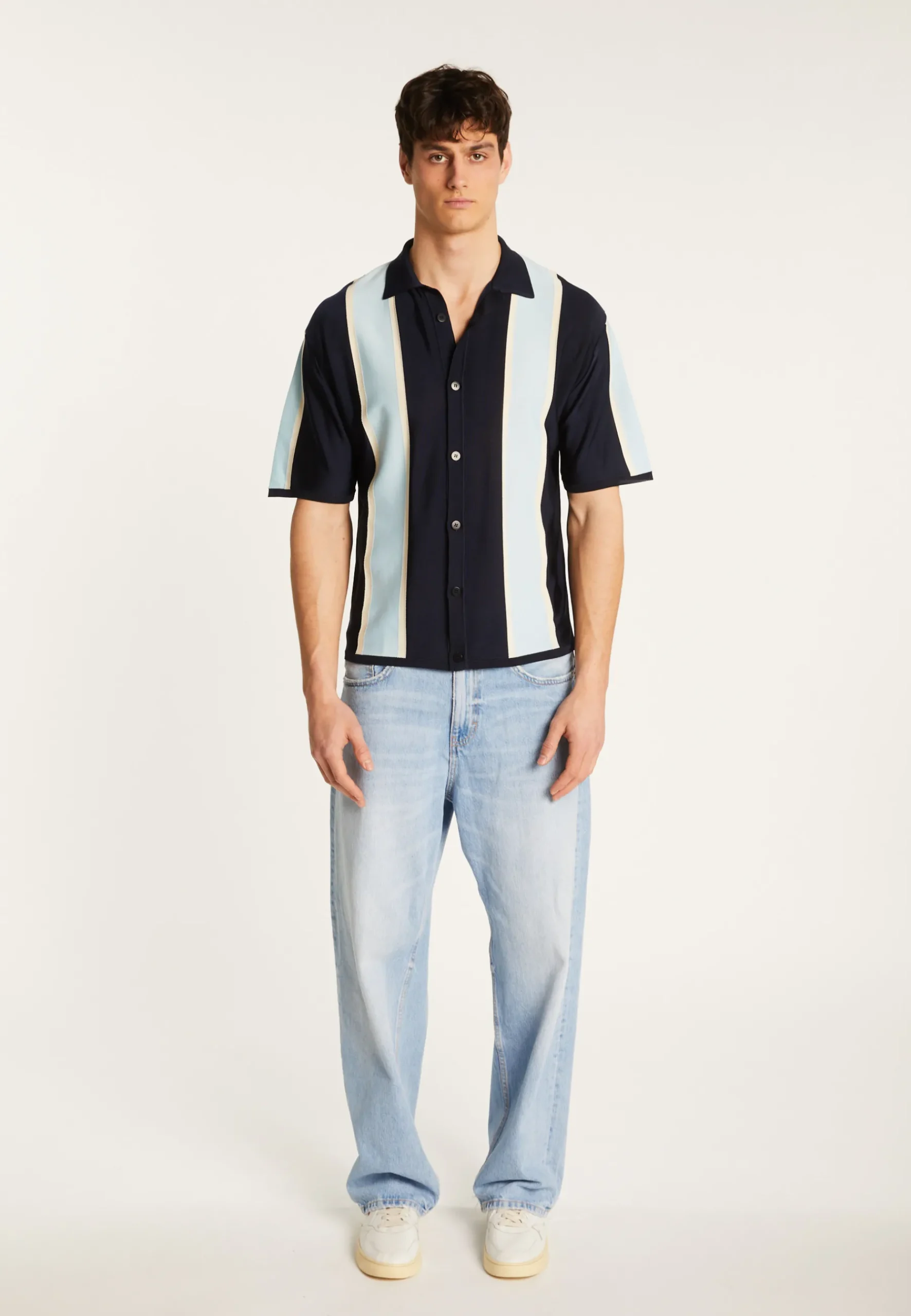 Montagut Le Fil Lumière®-Chemise en fil lumière - Massimo 05-Bleu marine