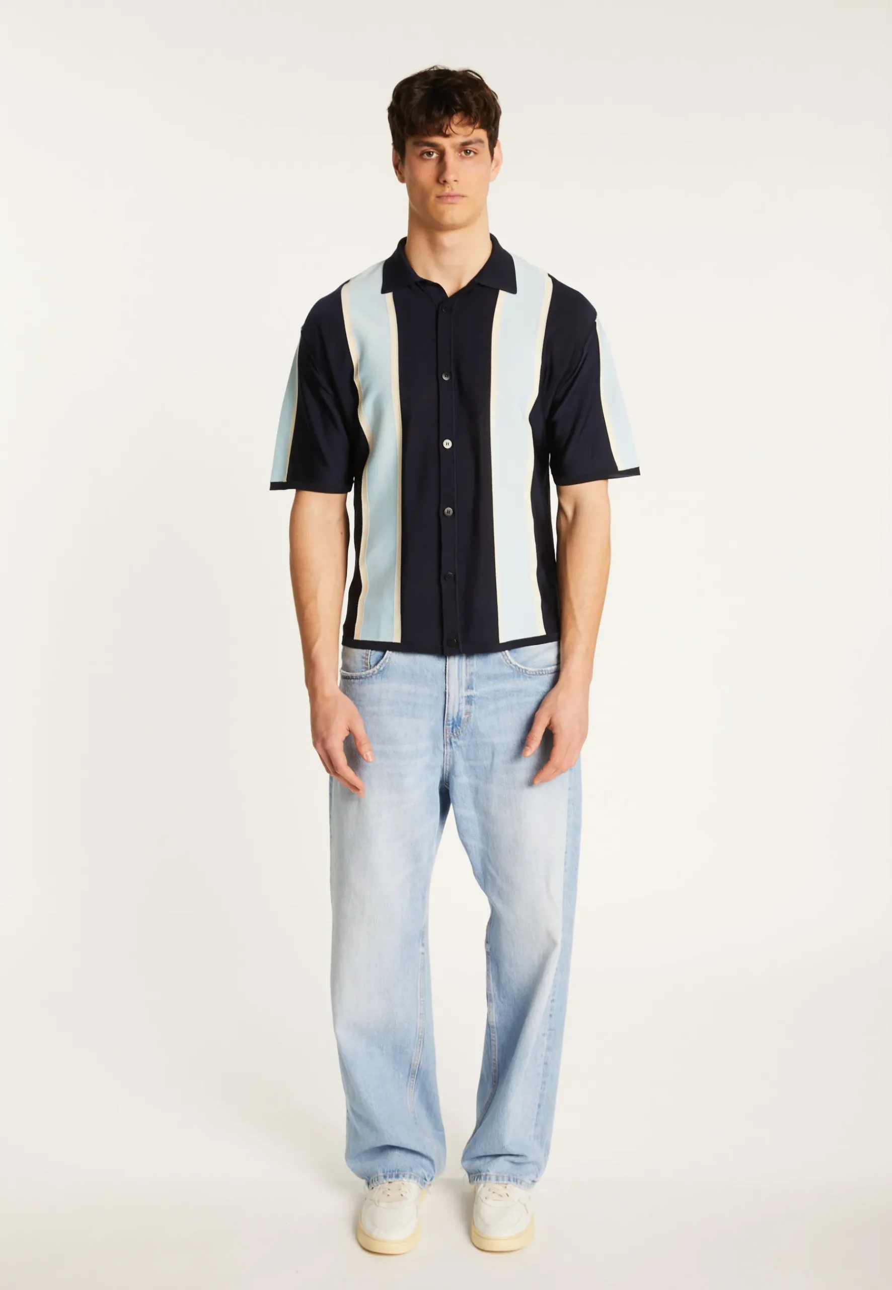 Montagut Le Fil Lumière®-Chemise en fil lumière - Massimo 05-Bleu marine