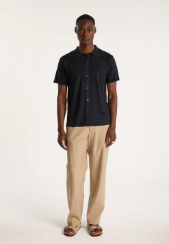 Montagut Le Fil Lumière®-Chemise en Fil Lumière à motifs - Ivyck 05-Bleu marine