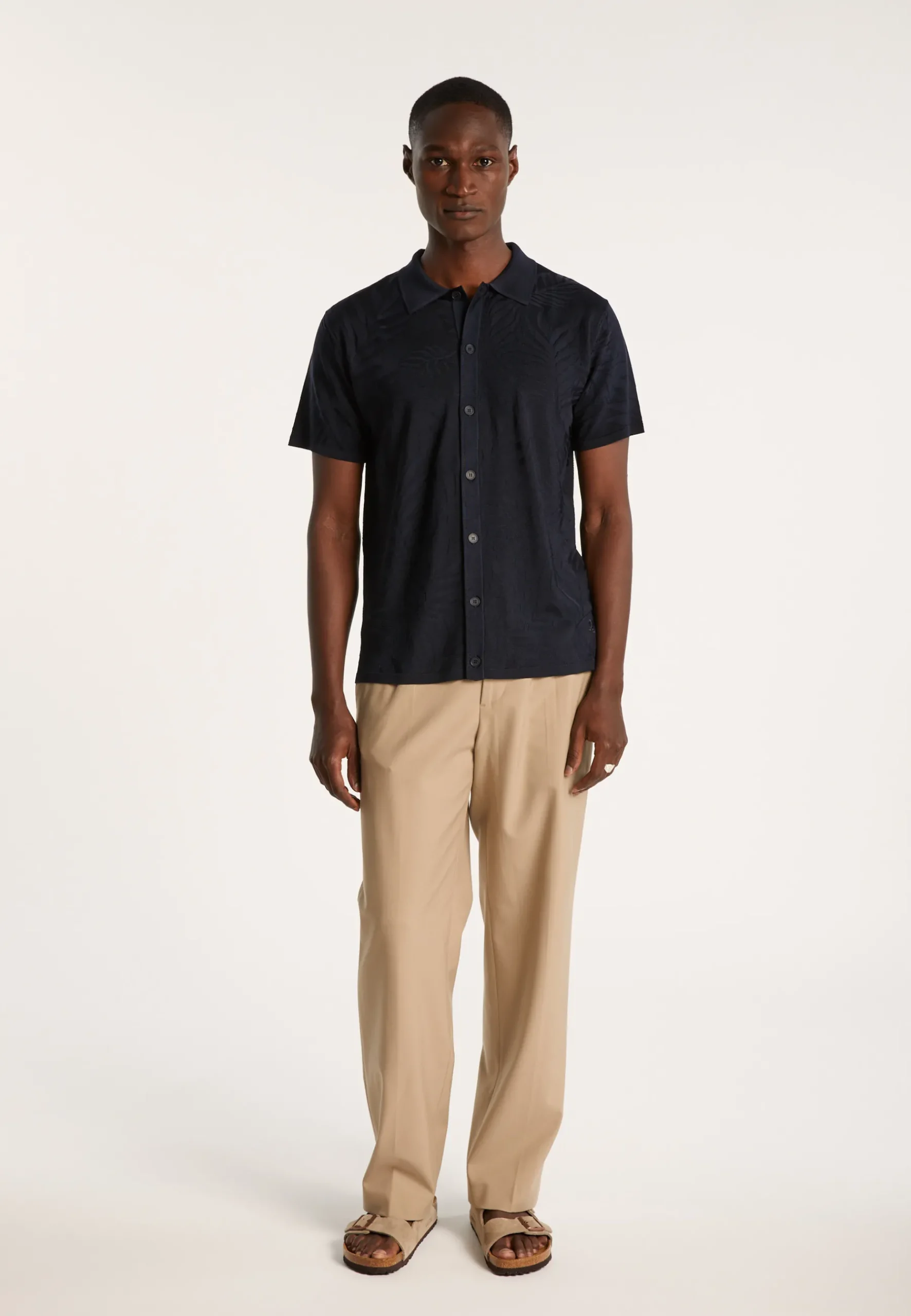 Montagut Le Fil Lumière®-Chemise en Fil Lumière à motifs - Ivyck 05-Bleu marine