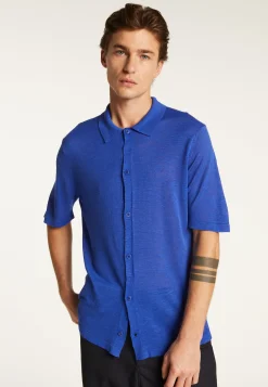 Montagut Chemises-Chemise en laine mélangée - Mirko 48-Bleu roi